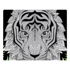 Tiger Head Double Sided Flano Blanket (large)  by BangZart