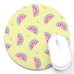 Watermelon Wallpapers  Creative Illustration And Patterns Round Mousepads by BangZart