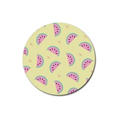 Watermelon Wallpapers  Creative Illustration And Patterns Rubber Coaster (round)  by BangZart