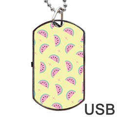 Watermelon Wallpapers  Creative Illustration And Patterns Dog Tag Usb Flash (one Side) by BangZart