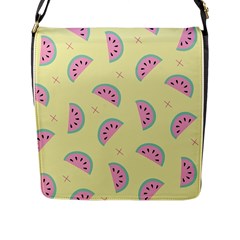 Watermelon Wallpapers  Creative Illustration And Patterns Flap Messenger Bag (l)  by BangZart