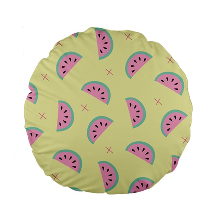 Watermelon Wallpapers  Creative Illustration And Patterns Standard 15  Premium Flano Round Cushions