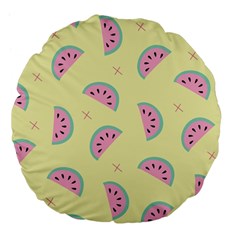 Watermelon Wallpapers  Creative Illustration And Patterns Large 18  Premium Flano Round Cushions by BangZart