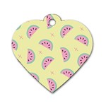 Watermelon Wallpapers  Creative Illustration And Patterns Dog Tag Heart (Two Sides) Back