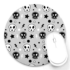 Skull Pattern Round Mousepads by BangZart