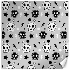 Skull Pattern Canvas 12  X 12   by BangZart