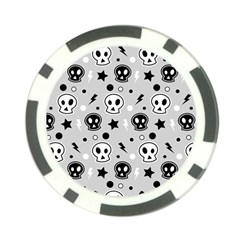 Skull Pattern Poker Chip Card Guard (10 Pack) by BangZart