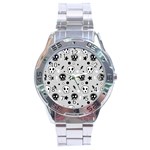 Skull Pattern Stainless Steel Analogue Watch Front