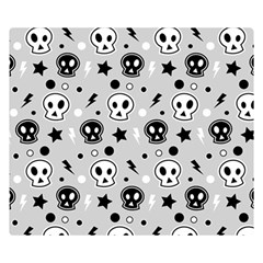 Skull Pattern Double Sided Flano Blanket (small)  by BangZart