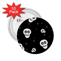 Skull Pattern 2 25  Buttons (10 Pack)  by BangZart