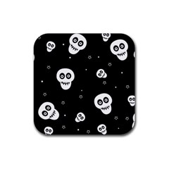 Skull Pattern Rubber Coaster (square)  by BangZart