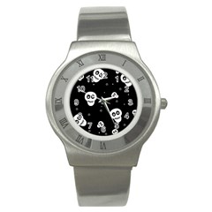 Skull Pattern Stainless Steel Watch by BangZart