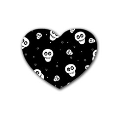 Skull Pattern Heart Coaster (4 Pack)  by BangZart