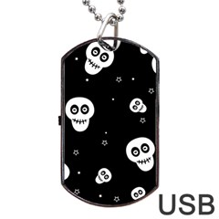 Skull Pattern Dog Tag Usb Flash (one Side) by BangZart