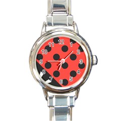 Abstract Bug Cubism Flat Insect Round Italian Charm Watch by BangZart