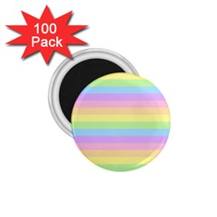 Cute Pastel Rainbow Stripes 1 75  Magnets (100 Pack)  by BangZart