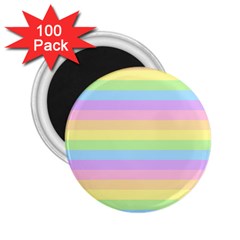 Cute Pastel Rainbow Stripes 2 25  Magnets (100 Pack)  by BangZart