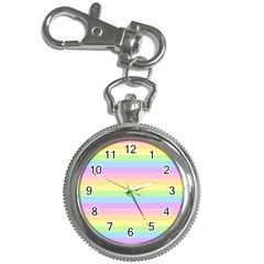 Cute Pastel Rainbow Stripes Key Chain Watches