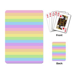 Cute Pastel Rainbow Stripes Playing Card by BangZart