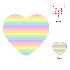 Cute Pastel Rainbow Stripes Playing Cards (heart)  by BangZart