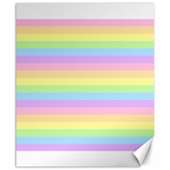 Cute Pastel Rainbow Stripes Canvas 8  X 10  by BangZart