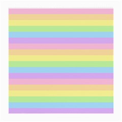 Cute Pastel Rainbow Stripes Medium Glasses Cloth by BangZart