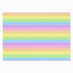 Cute Pastel Rainbow Stripes Large Glasses Cloth (2-side) by BangZart