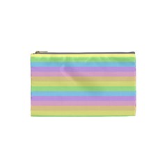 Cute Pastel Rainbow Stripes Cosmetic Bag (small)  by BangZart