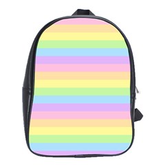 Cute Pastel Rainbow Stripes School Bags(large)  by BangZart