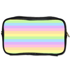 Cute Pastel Rainbow Stripes Toiletries Bags 2-side by BangZart