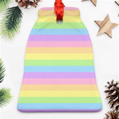 Cute Pastel Rainbow Stripes Ornament (bell)