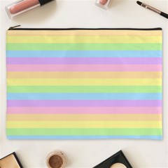 Cute Pastel Rainbow Stripes Cosmetic Bag (xxxl)  by BangZart