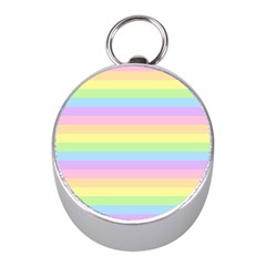 Cute Pastel Rainbow Stripes Mini Silver Compasses by BangZart