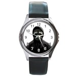 Gangsta raccoon  Round Metal Watch Front