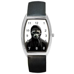 Gangsta Raccoon  Barrel Style Metal Watch by Valentinaart