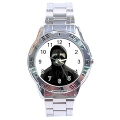 Gangsta Raccoon  Stainless Steel Analogue Watch by Valentinaart