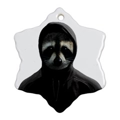 Gangsta Raccoon  Ornament (snowflake) by Valentinaart