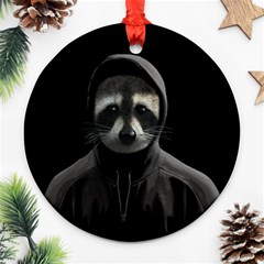 Gangsta Raccoon  Ornament (round) by Valentinaart