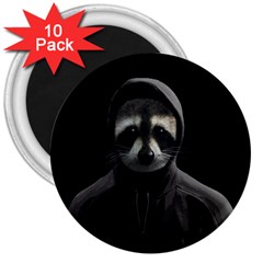 Gangsta Raccoon  3  Magnets (10 Pack)  by Valentinaart