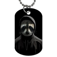 Gangsta Raccoon  Dog Tag (one Side) by Valentinaart