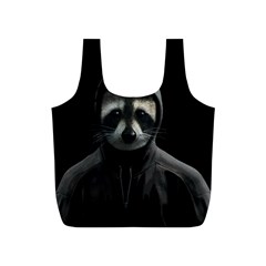 Gangsta Raccoon  Full Print Recycle Bags (s)  by Valentinaart