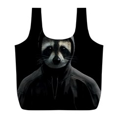 Gangsta Raccoon  Full Print Recycle Bags (l)  by Valentinaart