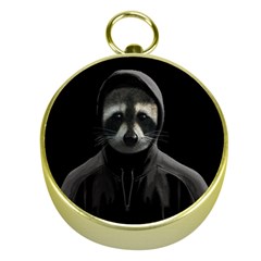 Gangsta Raccoon  Gold Compasses by Valentinaart