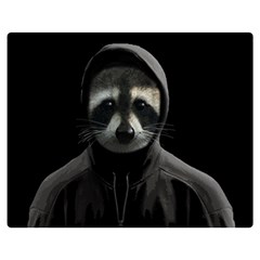 Gangsta Raccoon  Double Sided Flano Blanket (medium)  by Valentinaart