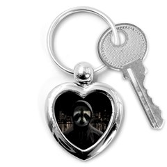 Gangsta Raccoon  Key Chains (heart)  by Valentinaart