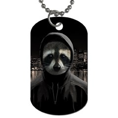 Gangsta Raccoon  Dog Tag (one Side) by Valentinaart