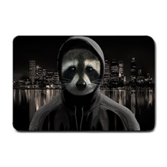 Gangsta Raccoon  Small Doormat  by Valentinaart