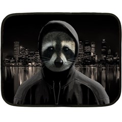 Gangsta Raccoon  Fleece Blanket (mini) by Valentinaart