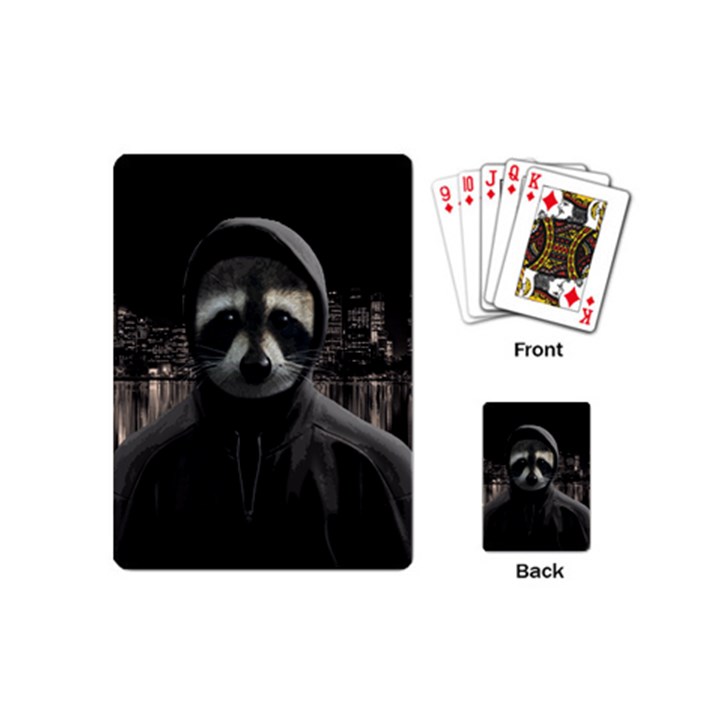 Gangsta raccoon  Playing Cards (Mini) 