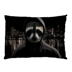 Gangsta Raccoon  Pillow Case (two Sides) by Valentinaart